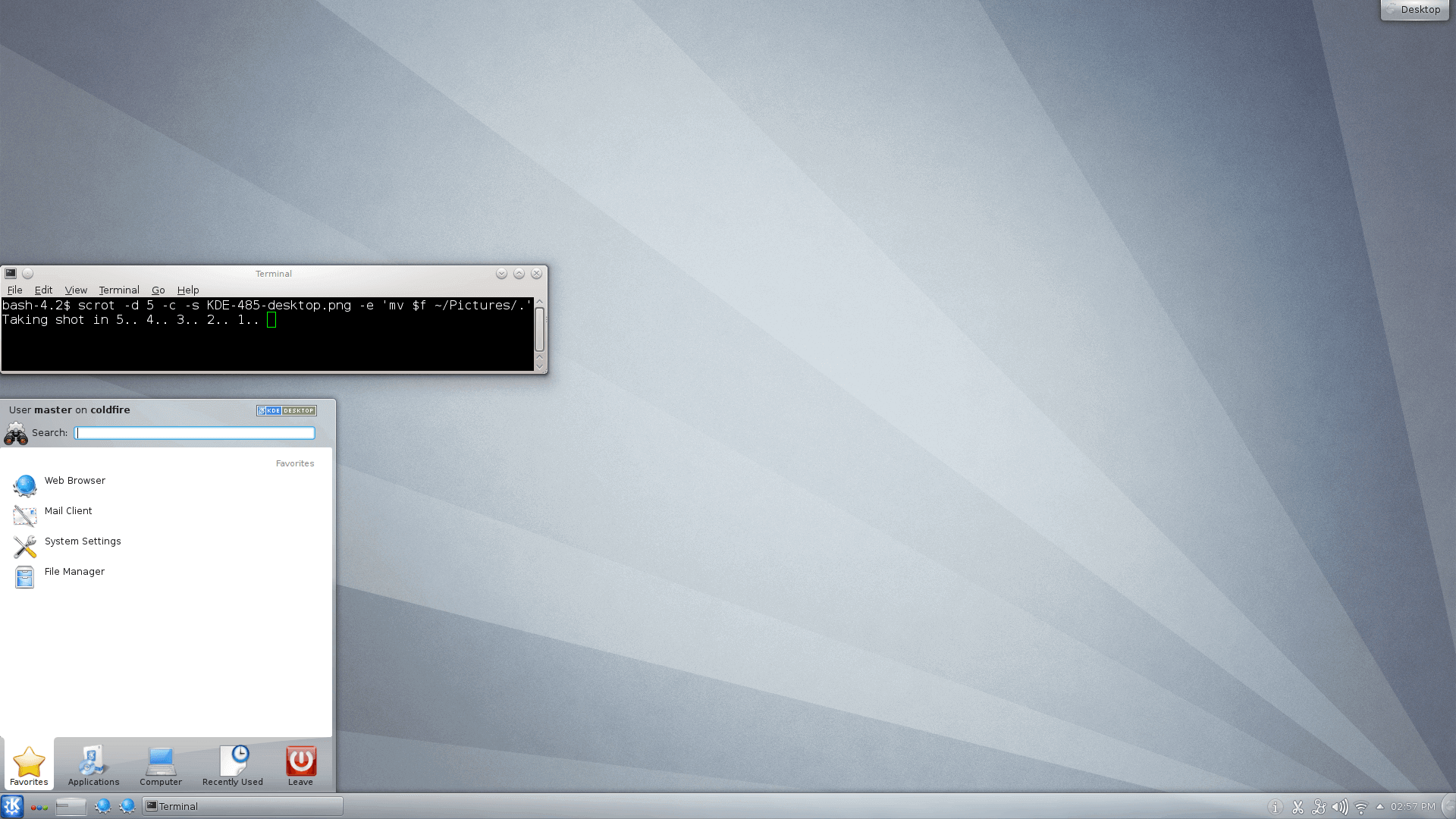 KDE 4.8.5