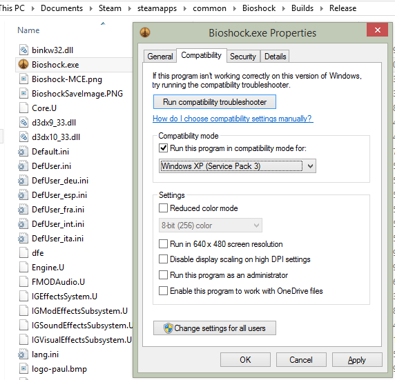 Windows Compatibility mode
