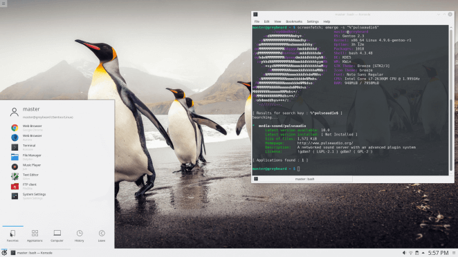 Gentoo Linux KDE Plasma