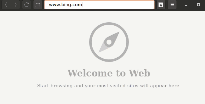Bing.com on Gnome Web